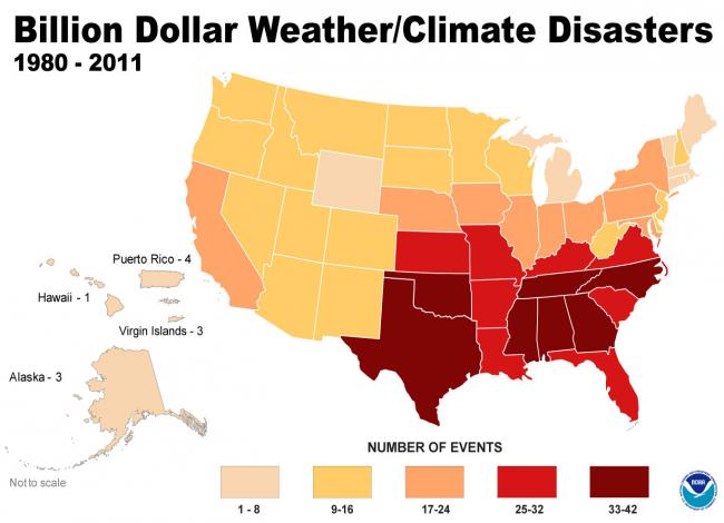 Billion dollar Weather/Climate Disasters