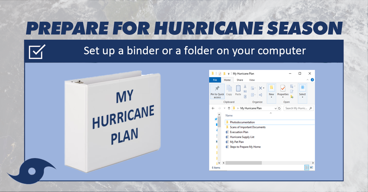 Set up a binder or a folder on your computer
