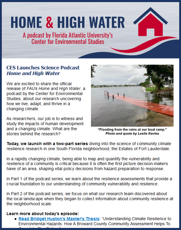 March 2021 Home and High Water Podcast Newsletter
