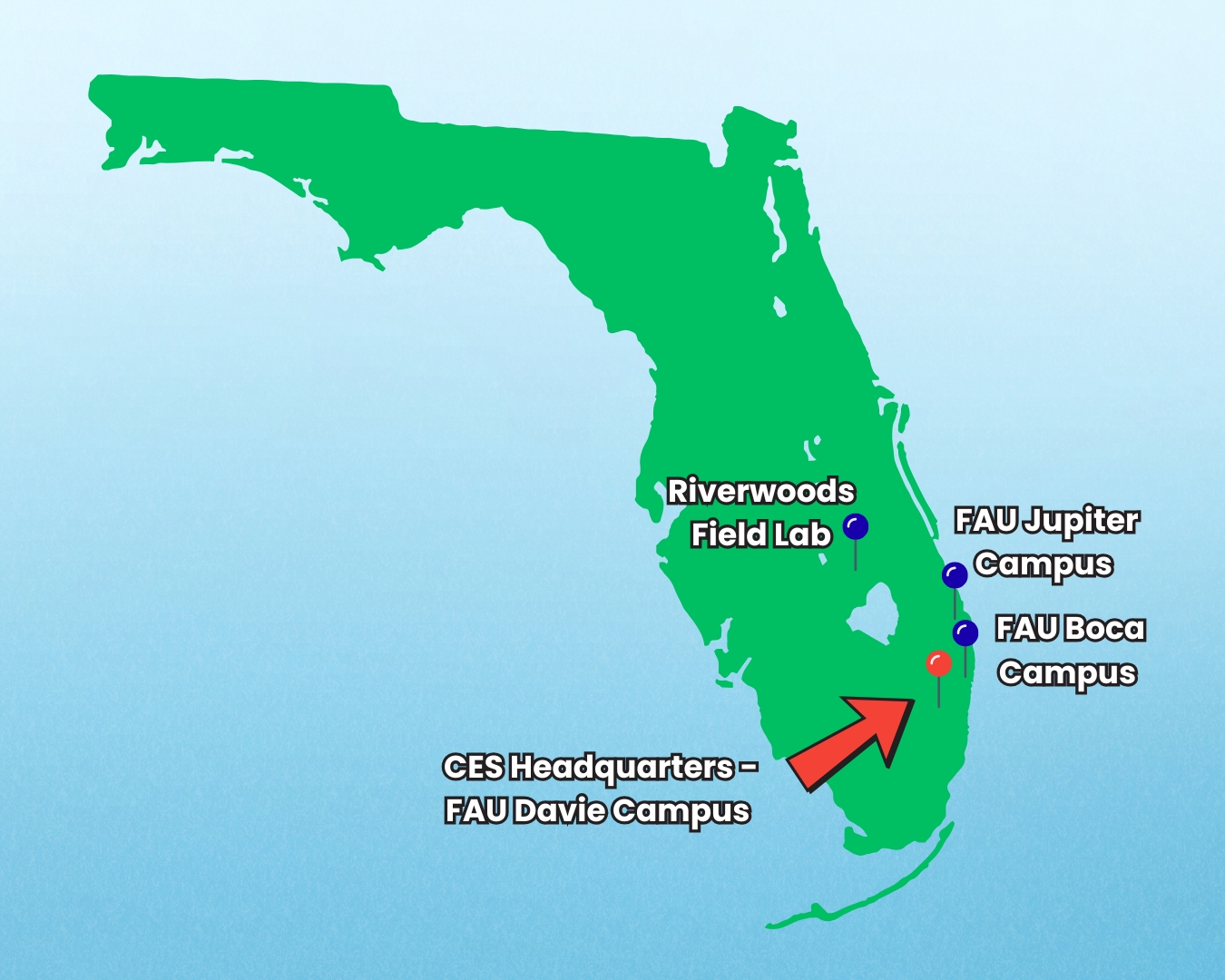 Map of CES locations