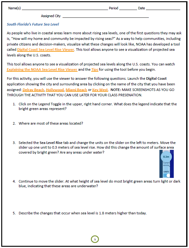 Student Worksheets