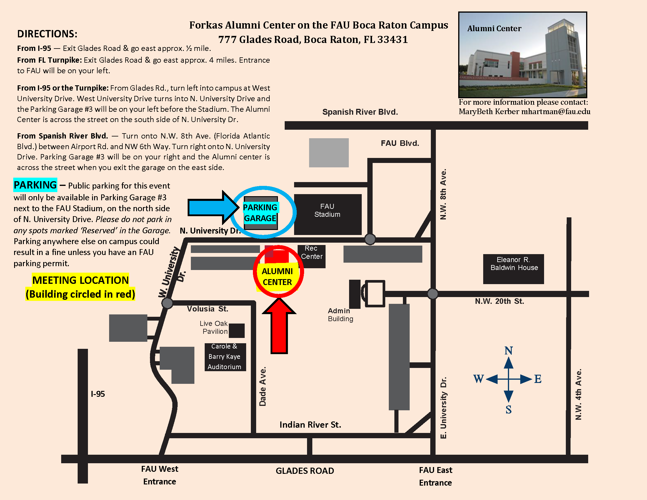 Alumni Center Map